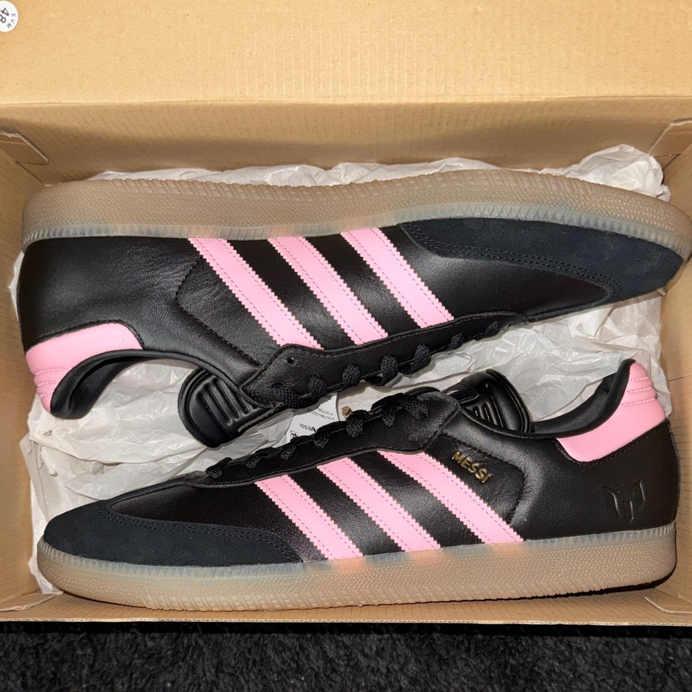 New 2025 Lionel Messi x Adidas Samba 'Inter Miami CF- Debossed Away Kit'. Sz.13M